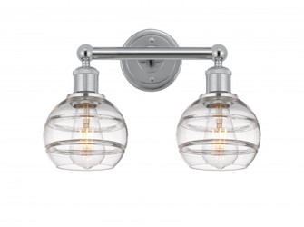 Rochester - 2 Light - 15 inch - Polished Chrome - Bath Vanity Light (3442|616-2W-PC-G556-6CL)
