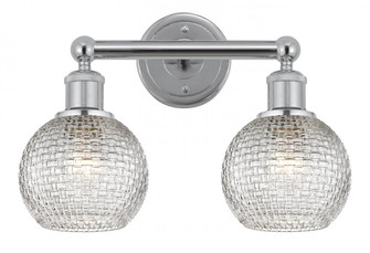 Athens - 2 Light - 15 inch - Polished Chrome - Bath Vanity Light (3442|616-2W-PC-G122C-6CL)