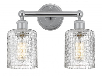 Cobbleskill - 2 Light - 14 inch - Polished Chrome - Bath Vanity Light (3442|616-2W-PC-G112C-5CL)