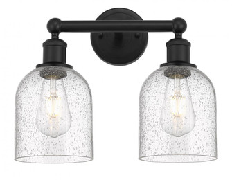 Bella - 2 Light - 15 inch - Matte Black - Bath Vanity Light (3442|616-2W-BK-G558-6SDY)