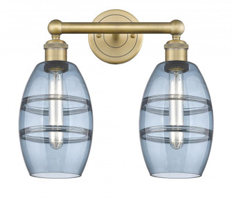 Vaz - 2 Light - 15 inch - Brushed Brass - Bath Vanity Light (3442|616-2W-BB-G557-6BL)