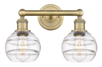 Rochester - 2 Light - 15 inch - Brushed Brass - Bath Vanity Light (3442|616-2W-BB-G556-6CL)