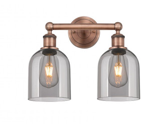 Bella - 2 Light - 15 inch - Antique Copper - Bath Vanity Light (3442|616-2W-AC-G558-6SM)