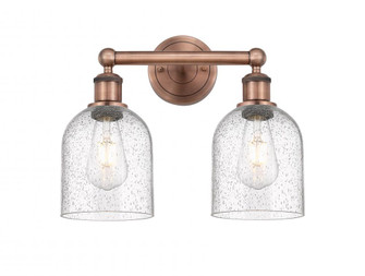 Bella - 2 Light - 15 inch - Antique Copper - Bath Vanity Light (3442|616-2W-AC-G558-6SDY)