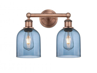 Bella - 2 Light - 15 inch - Antique Copper - Bath Vanity Light (3442|616-2W-AC-G558-6BL)