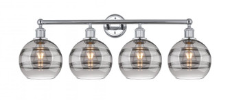 Rochester - 4 Light - 35 inch - Polished Chrome - Bath Vanity Light (3442|616-4W-PC-G556-8SM)