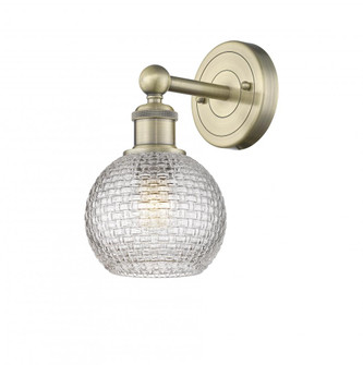Athens - 1 Light - 6 inch - Antique Brass - Sconce (3442|616-1W-AB-G122C-6CL)