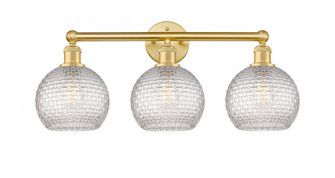 Athens - 3 Light - 26 inch - Satin Gold - Bath Vanity Light (3442|616-3W-SG-G122C-8CL)