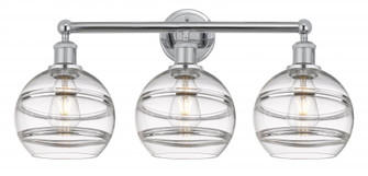 Rochester - 3 Light - 26 inch - Polished Chrome - Bath Vanity Light (3442|616-3W-PC-G556-8CL)