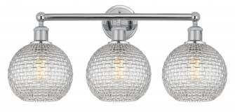 Athens - 3 Light - 26 inch - Polished Chrome - Bath Vanity Light (3442|616-3W-PC-G122C-8CL)