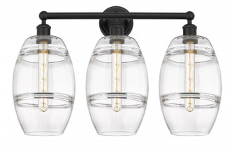 Vaz - 3 Light - 26 inch - Matte Black - Bath Vanity Light (3442|616-3W-BK-G557-8CL)