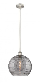 Athens Deco Swirl - 1 Light - 14 inch - Brushed Satin Nickel - Stem hung - Pendant (3442|616-1S-SN-G1213-14SM)