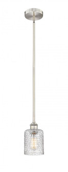 Cobbleskill - 1 Light - 5 inch - Brushed Satin Nickel - Stem hung - Mini Pendant (3442|616-1S-SN-G112C-5CL)
