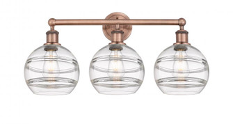 Rochester - 3 Light - 26 inch - Antique Copper - Bath Vanity Light (3442|616-3W-AC-G556-8CL)