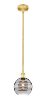 Rochester - 1 Light - 8 inch - Satin Gold - Stem hung - Mini Pendant (3442|616-1S-SG-G556-8SM)