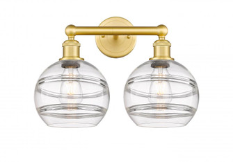 Rochester - 2 Light - 17 inch - Satin Gold - Bath Vanity Light (3442|616-2W-SG-G556-8CL)