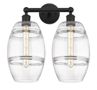 Vaz - 2 Light - 17 inch - Matte Black - Bath Vanity Light (3442|616-2W-BK-G557-8CL)