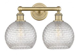 Athens - 2 Light - 17 inch - Brushed Brass - Bath Vanity Light (3442|616-2W-BB-G122C-8CL)