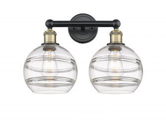 Rochester - 2 Light - 17 inch - Black Antique Brass - Bath Vanity Light (3442|616-2W-BAB-G556-8CL)