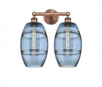 Vaz - 2 Light - 17 inch - Antique Copper - Bath Vanity Light (3442|616-2W-AC-G557-8BL)