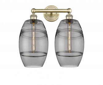Vaz - 2 Light - 17 inch - Antique Brass - Bath Vanity Light (3442|616-2W-AB-G557-8SM)