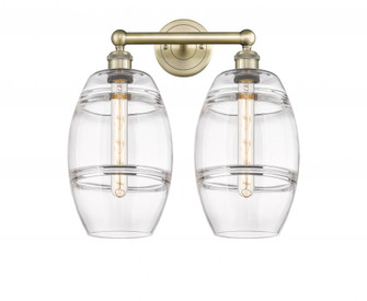 Vaz - 2 Light - 17 inch - Antique Brass - Bath Vanity Light (3442|616-2W-AB-G557-8CL)