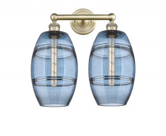 Vaz - 2 Light - 17 inch - Antique Brass - Bath Vanity Light (3442|616-2W-AB-G557-8BL)