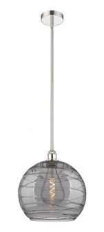Athens Deco Swirl - 1 Light - 14 inch - Polished Nickel - Stem hung - Pendant (3442|616-1S-PN-G1213-14SM)