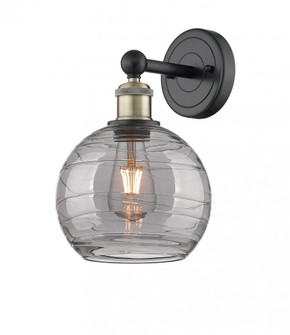 Athens Deco Swirl - 1 Light - 8 inch - Black Antique Brass - Sconce (3442|616-1W-BAB-G1213-8SM)