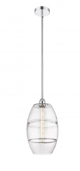 Vaz - 1 Light - 10 inch - Polished Chrome - Stem hung - Mini Pendant (3442|616-1S-PC-G557-10CL)
