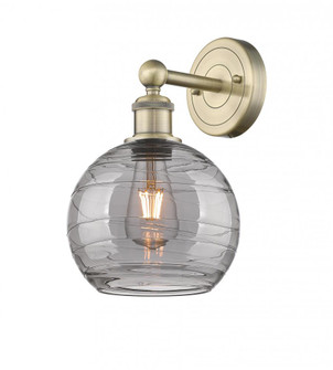 Athens Deco Swirl - 1 Light - 8 inch - Antique Brass - Sconce (3442|616-1W-AB-G1213-8SM)