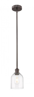 Bella - 1 Light - 6 inch - Oil Rubbed Bronze - Cord hung - Mini Pendant (3442|616-1S-OB-G558-6CL)