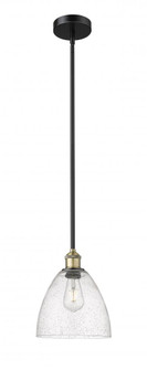 Bristol - 1 Light - 9 inch - Black Antique Brass - Stem hung - Mini Pendant (3442|616-1S-BAB-GBD-94-LED)