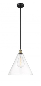 Berkshire - 1 Light - 16 inch - Black Antique Brass - Stem hung - Pendant (3442|616-1S-BAB-GBC-162-LED)