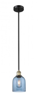Bella - 1 Light - 6 inch - Black Antique Brass - Stem hung - Mini Pendant (3442|616-1S-BAB-G558-6BL)