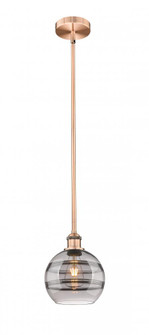 Rochester - 1 Light - 8 inch - Antique Copper - Stem hung - Mini Pendant (3442|616-1S-AC-G556-8SM)
