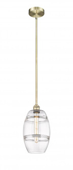 Vaz - 1 Light - 8 inch - Antique Brass - Stem hung - Mini Pendant (3442|616-1S-AB-G557-8CL)