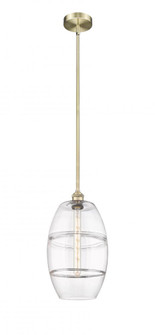Vaz - 1 Light - 10 inch - Antique Brass - Stem hung - Mini Pendant (3442|616-1S-AB-G557-10CL)
