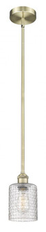 Cobbleskill - 1 Light - 5 inch - Antique Brass - Stem hung - Mini Pendant (3442|616-1S-AB-G112C-5CL)
