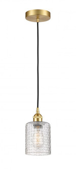 Cobbleskill - 1 Light - 5 inch - Satin Gold - Cord hung - Mini Pendant (3442|616-1P-SG-G112C-5CL)