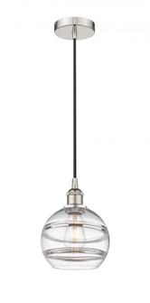 Rochester - 1 Light - 8 inch - Polished Nickel - Cord hung - Mini Pendant (3442|616-1P-PN-G556-8CL)