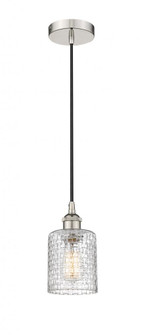 Cobbleskill - 1 Light - 5 inch - Polished Nickel - Cord hung - Mini Pendant (3442|616-1P-PN-G112C-5CL)