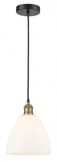 Bristol - 1 Light - 9 inch - Black Antique Brass - Cord hung - Mini Pendant (3442|616-1P-BAB-GBD-91-LED)