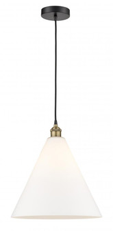 Berkshire - 1 Light - 16 inch - Black Antique Brass - Cord hung - Pendant (3442|616-1P-BAB-GBC-161-LED)