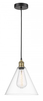 Berkshire - 1 Light - 12 inch - Black Antique Brass - Cord hung - Mini Pendant (3442|616-1P-BAB-GBC-122-LED)