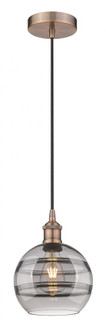Rochester - 1 Light - 8 inch - Antique Copper - Cord hung - Mini Pendant (3442|616-1P-AC-G556-8SM)
