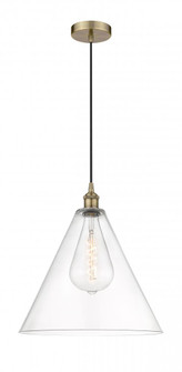 Berkshire - 1 Light - 16 inch - Antique Brass - Cord hung - Pendant (3442|616-1P-AB-GBC-162-LED)