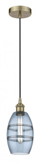 Vaz - 1 Light - 6 inch - Antique Brass - Cord hung - Mini Pendant (3442|616-1P-AB-G557-6BL)