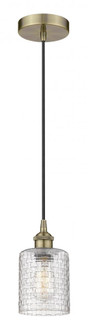 Cobbleskill - 1 Light - 5 inch - Antique Brass - Cord hung - Mini Pendant (3442|616-1P-AB-G112C-5CL)