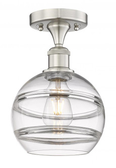 Rochester - 1 Light - 8 inch - Brushed Satin Nickel - Semi-Flush Mount (3442|616-1F-SN-G556-8CL)